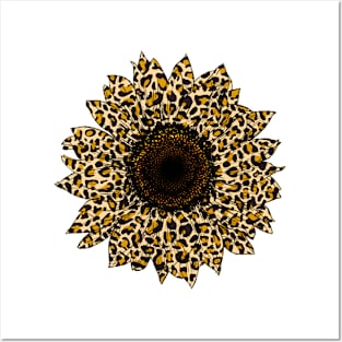 Leopard Sunflower Posters and Art